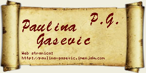 Paulina Gašević vizit kartica